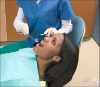 woman in dentist's chair