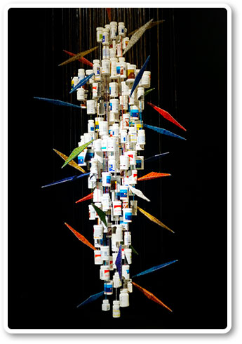 One of the 'Medicine Men' installations by Daniel Goldstein.