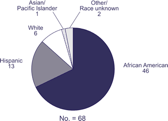 Race/Ethnicity of Children (<13 Years) With AIDS Diagnosed During 2005 (includes all children with a diagnosis of AIDS, not just those who contracted HIV perinatally)