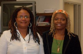 La Cisha Crear (left) and Marsha Jones of the AFIYA Center in Dallas