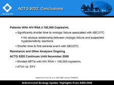 ACTG 5202: Conclusions
