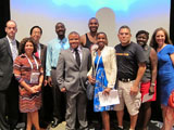 L-R: Miguel Gomez, Michelle Samplin-Salgado, Todd Park, Deron Perkins, Venton Jones, Ken Williams, Eunice Gnay Namirembe, Oriol Gutierrez, Ingrid Floyd, Susannah Fox.