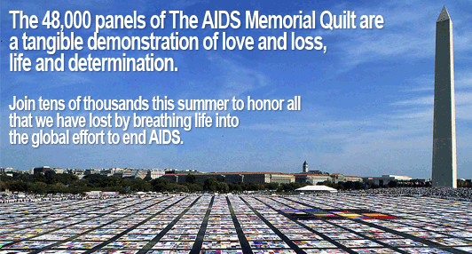 The 48,000 panels of The AIDS Memorial Quilt are a tangible demonstration of love and loss, life and determination.