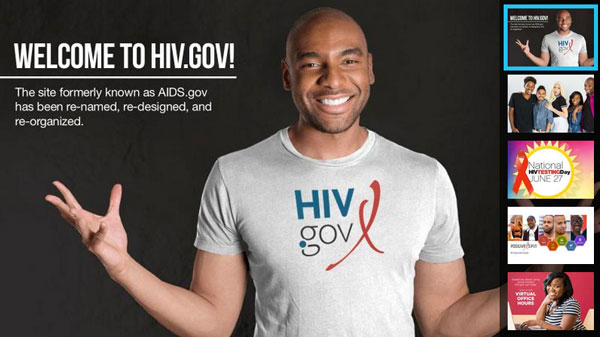 new HIV.gov home page