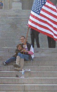 This family traveled from Mississippi to rally with South Carolinians in November.