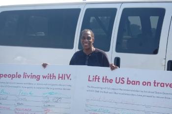 Activist in August rallying at Canadian border in to support lifting HIV travel ban
