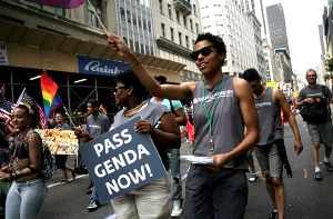 Trans rights advocates at Pride Parade 2010.
