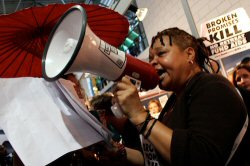 AIDS activists at IAC 2012.