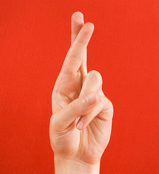 crossed fingers