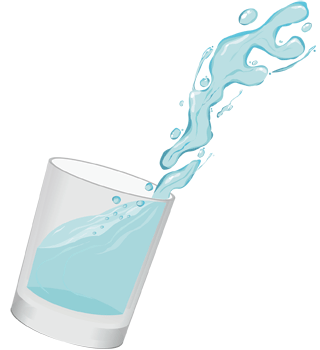 sharing a drinking glass