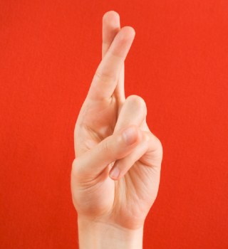 crossed fingers