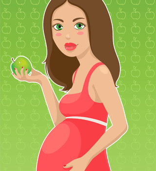 Pregnant women are eating for two.