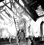 fire in a church