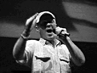 Jimmy Sommerville delivers the message through music to an enthusiastic crowd during the opening ceremony.