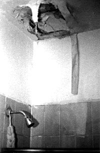 hole in bathroom ceiling