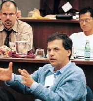 Washington, DC, delegate Franco Lori questions data presented on once-daily dosing of HIV medications.