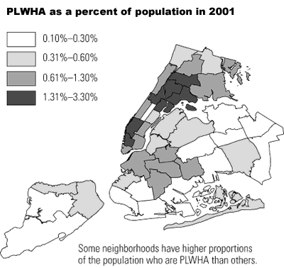 PLWHA as a Percent of Population in 2001