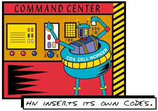 HIV inserts its own codes.