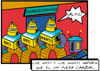 Los NRTI y los NNRTI impiden que el VIH pueda cambiar.