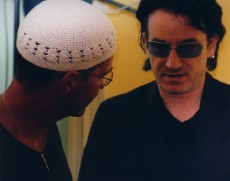 'A Closer Walk' Director, Robert Bilheimer with Bono following their interview in Washington, DC June 15, 2001