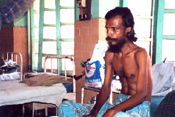 Patient, men's ward, Hospital of Thoracic Medicine
