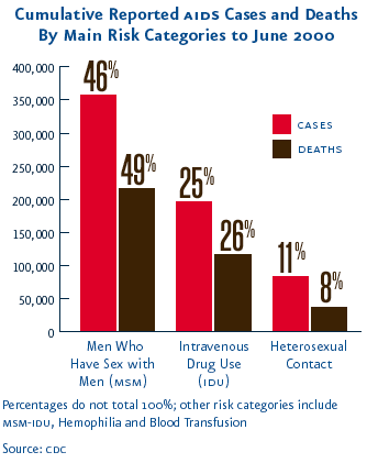 Cumulative Reported AIDS cases and Deaths by Main Risk Categories
