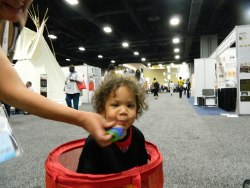 The Global Village's littlest delegate.