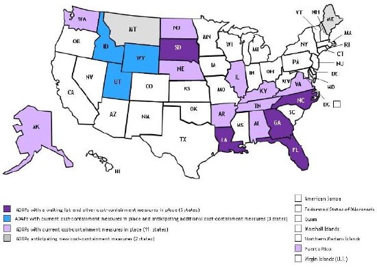 ADAPs With Current or Anticipated Cost-Containment Measures, Including Waiting Lists, September 26, 2012