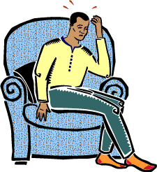 man in chair
