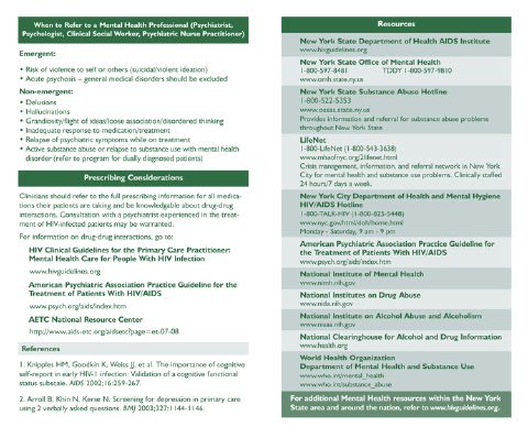Mental Health Screening: A Quick Reference Guide for HIV Primary Care Clinicians