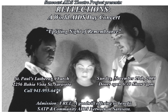 Suncoast AIDS Theatre Project Presents Reflections: A World AIDS Day Concert