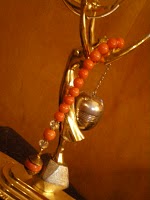Shell Pearl and Coral Tea Bracelet