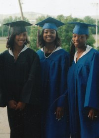 Marvelyn (right) at her graduation from Whites Creek High School in 2002.