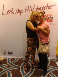 Raquel (on left), who's part of the CDC's fantastic 'Let's Stop HIV Together' campaign, and me.
