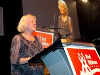 Ms. Jan Beagle, UNAIDS Deputy Executive Director, Management and External Relations Branch, addressed the ceremony on behalf of the Executive Director. Credit: UNAIDS/Anna Rauchenberger.