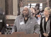 Carrie Broadus, Executive Director at City of Los Angeles World AIDS Day Event 2004.