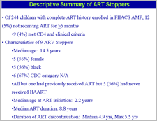 Descriptive Summary of ART Stoppers